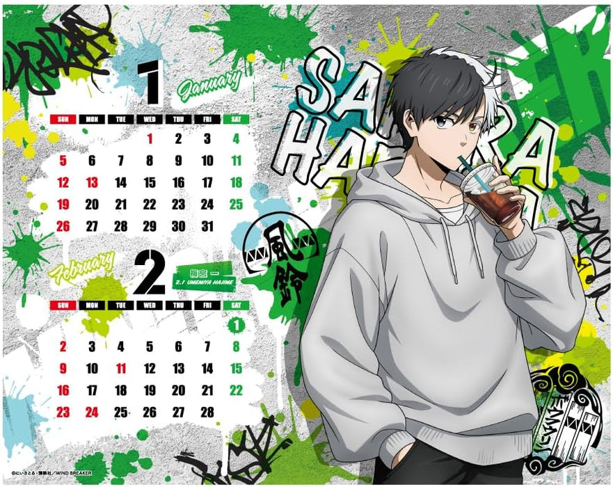 Hagoromo WIND BREAKER 2025 Desk Calendar CL25-0026