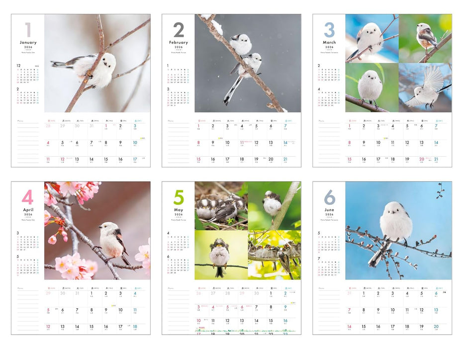 Plenty of Space Calendar: Fuwamofu Shimaenaga to Issho Calendar+Memo 2026 (Impress Calendar 2026)