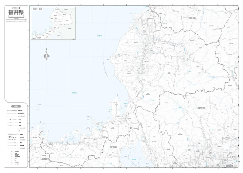 Prefecture Map Fukui (Prefecture Map 18)