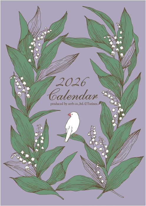 Orrb 2026 Wall Calendar A3 Torinos Birds TR-1150