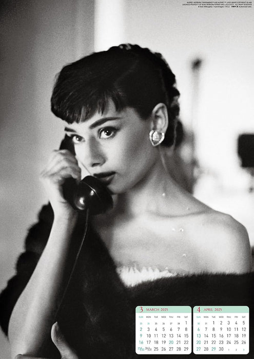 Try-X 2025 Wall Calendar Audrey Hepburn CL-341 B2