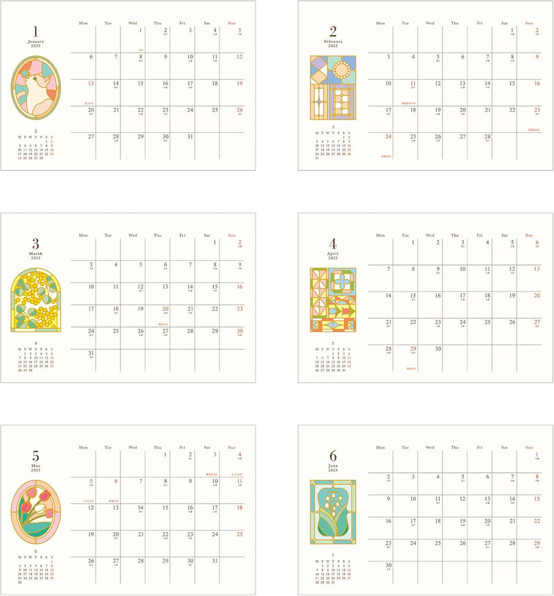 EL COMMUN MATOKA 2025 Desk Calendar Vetrata CAL-121