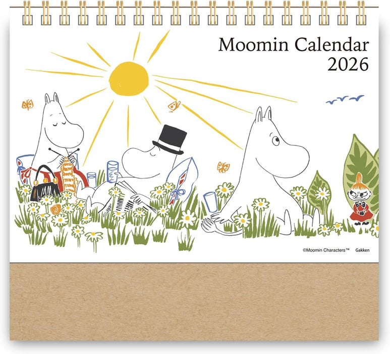 Gakken Sta:Ful 2026 Calendar Moomin Desk Ring Calendar M09537