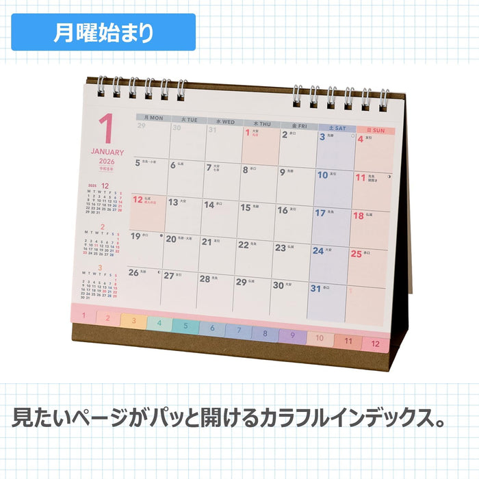 Noritsu NOLTY 2026 Desk Calendar B6 Horizontal C266