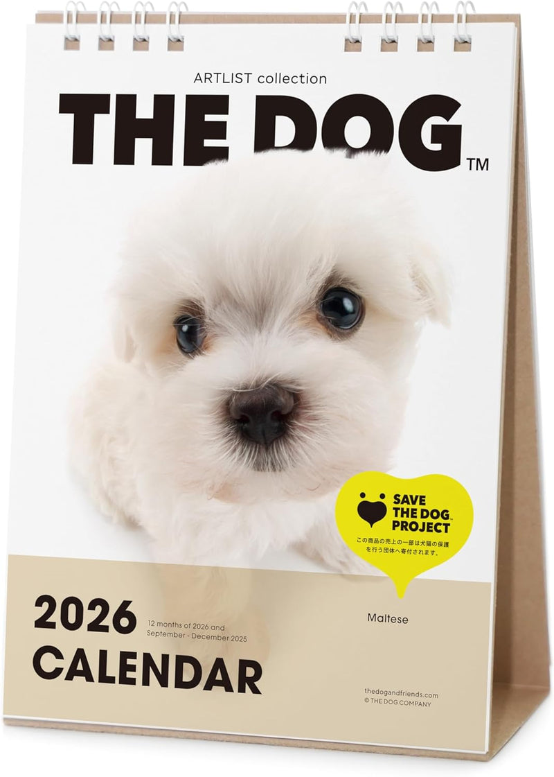 THE DOG 2026 Desk Calendar [Maltese]