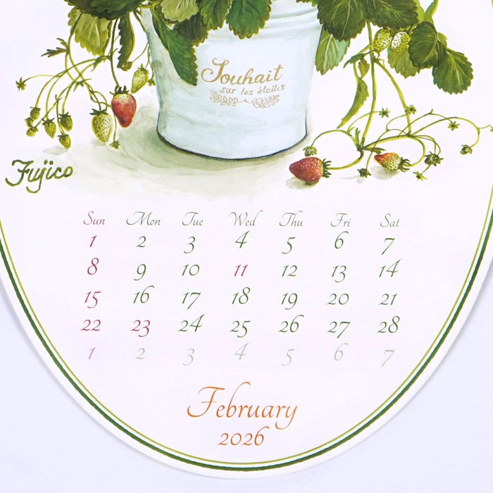 Fujico Hashimoto 2026 Wall Calendar Oval CAL-215