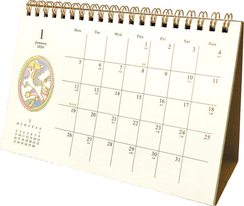 EL COMMUN MATOKA 2026 Desk Calendar Vetrata CAL-158
