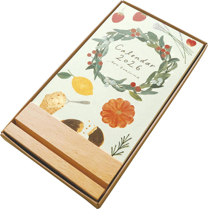 EL COMMUN MATOKA 2026 Desk Calendar Wooden Stand Chevalet CAL-142