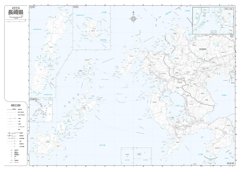 Prefecture Map Nagasaki (Prefecture Map 42)
