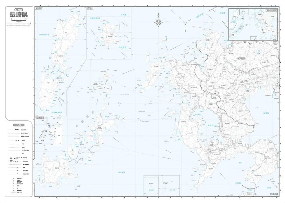 Prefecture Map Nagasaki (Prefecture Map 42)
