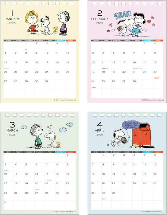 Sun-Star Stationery Snoopy 2025 Desk Calendar Vintage S8520984