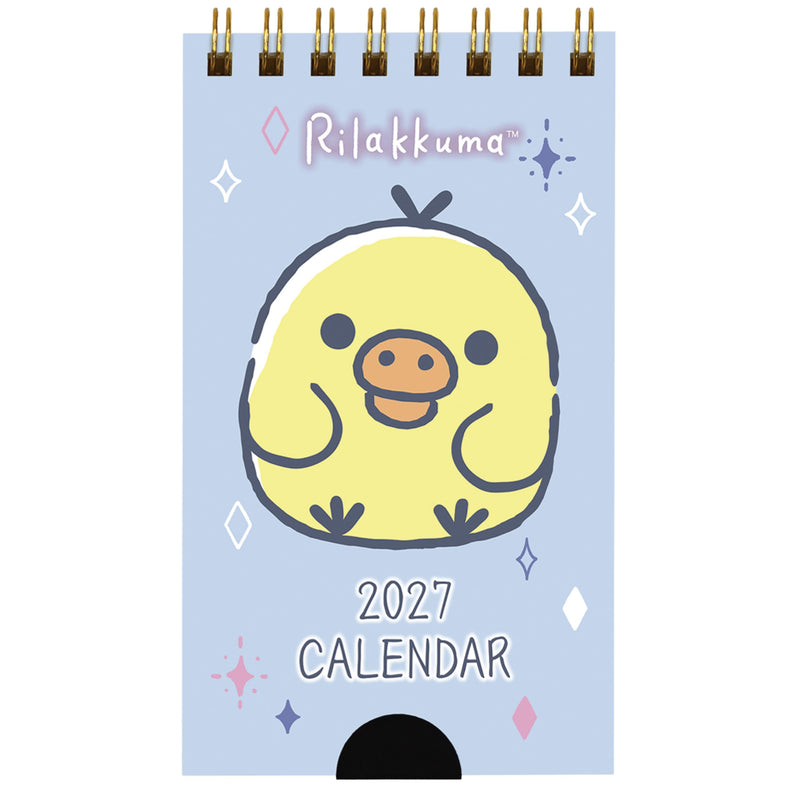 Todan 2027 Rilakkuma Pocket Calendar (Kiiroitori) 12.3 x 7cm TD-30081-C