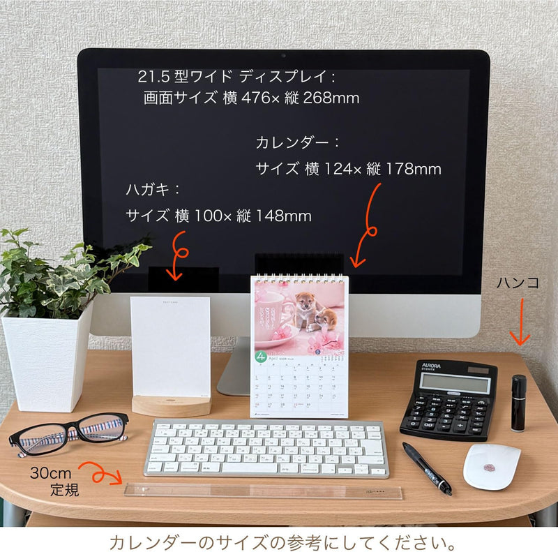 Active Corporation 2026 Desk Calendar Petit Shiba 26ACL-545