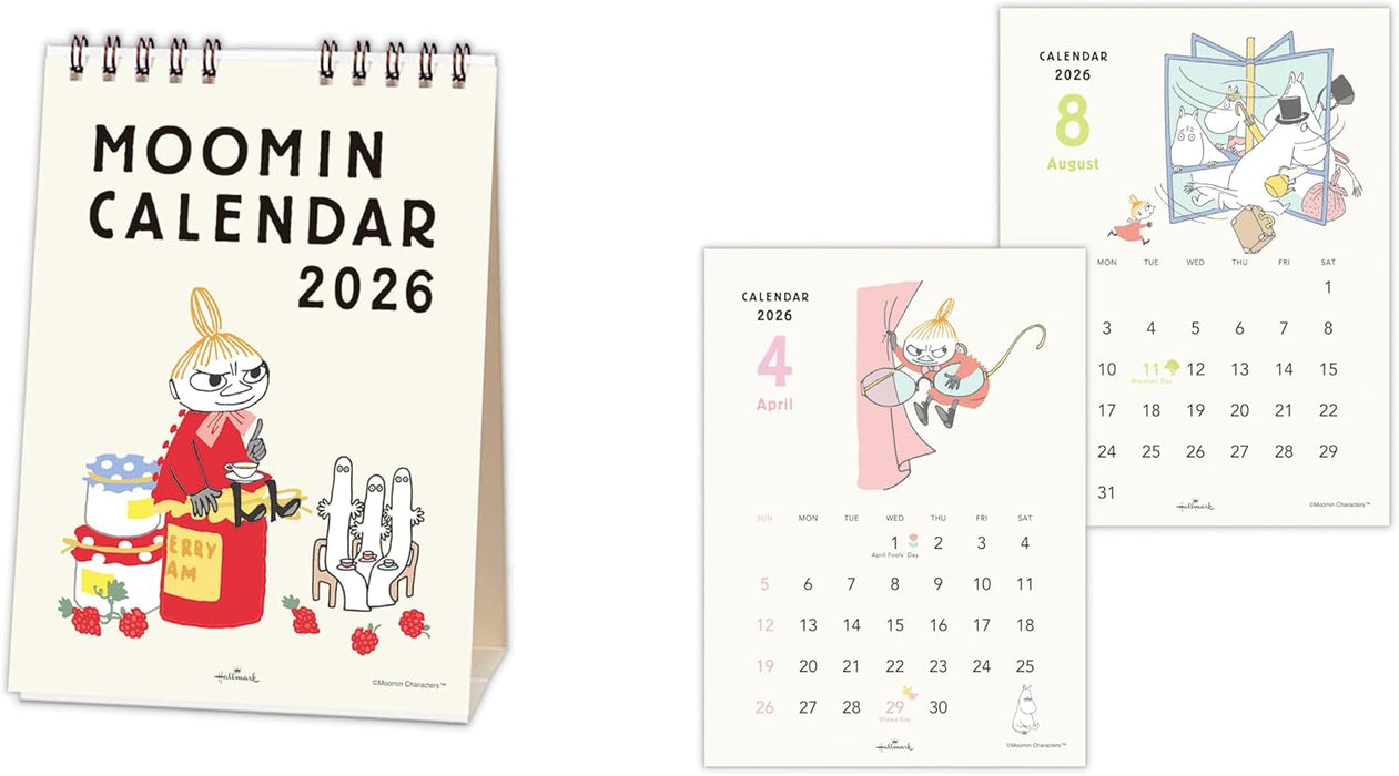 Hallmark Moomin Little My 2026 Desk Calendar Vertical Type 845605