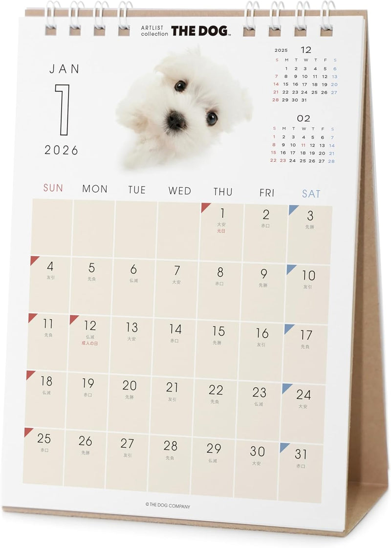 THE DOG 2026 Desk Calendar [Maltese]