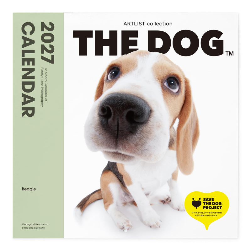 THE DOG 2027 Wall Calendar Large Size [Beagle]