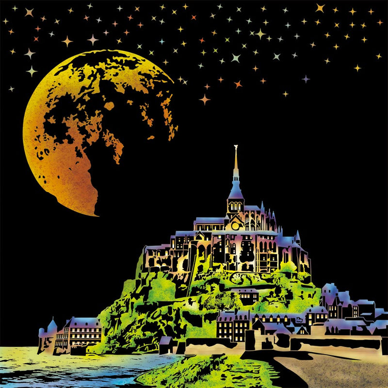 Scratch Art for Balancing the Autonomic Nervous System: Beautiful World Heritage Sites