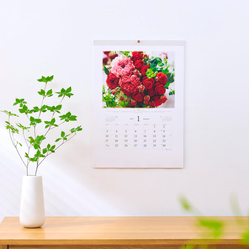 New Japan Calendar 2027 Wall Calendar Floral Healing NK71