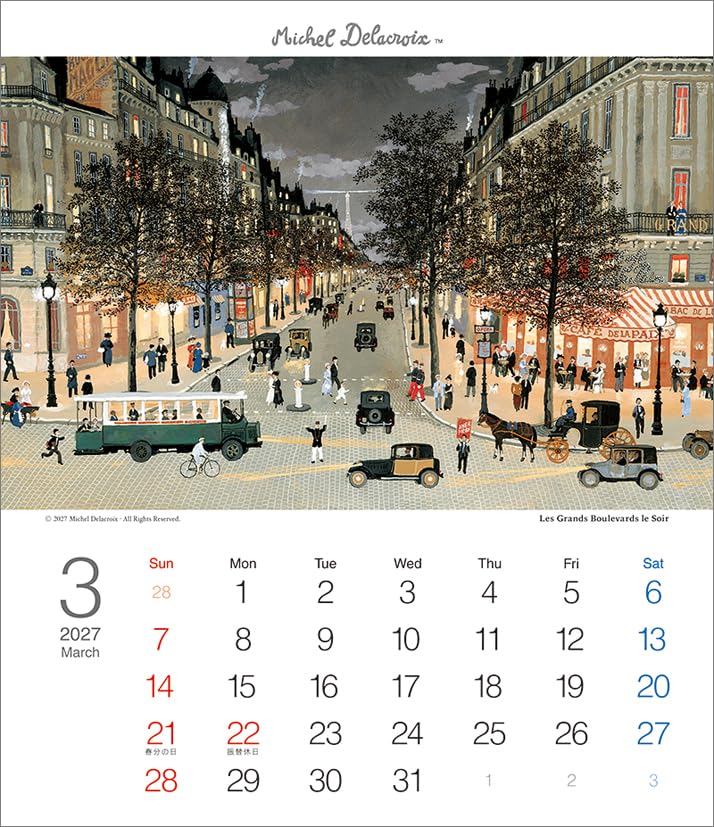 Todan 2027 Desk T Calendar Michel Delacroix CL27-1053
