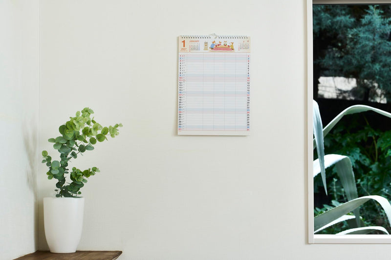 King Corporation 2027 Desk Calendar 6 Weeks Simple Calendar 160 x 180mm KC10025