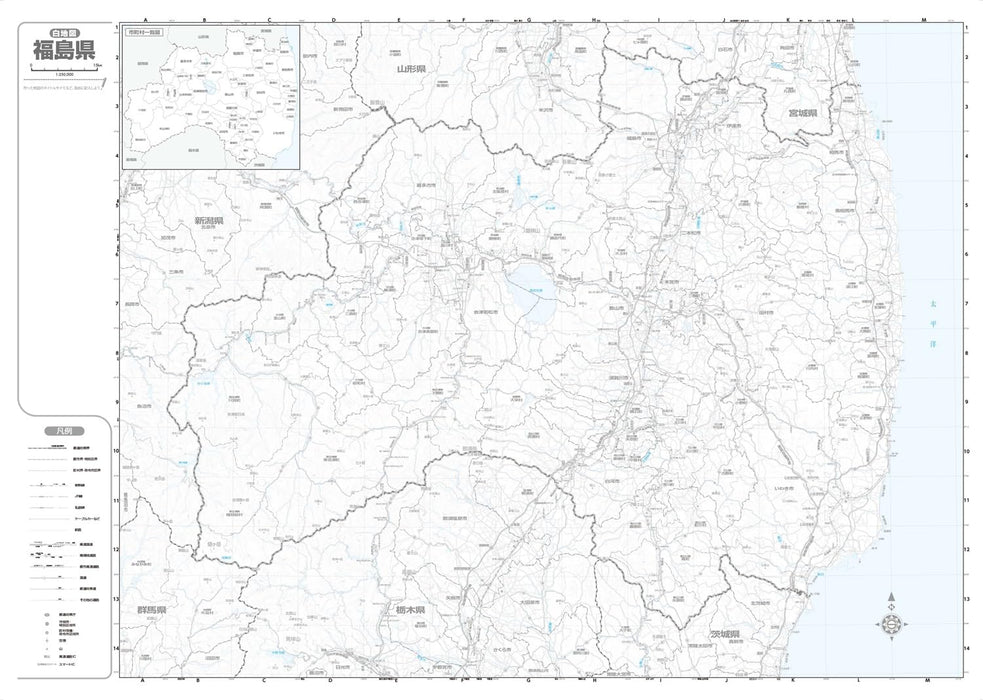 Prefecture Map Fukushima (Prefecture Map 7)