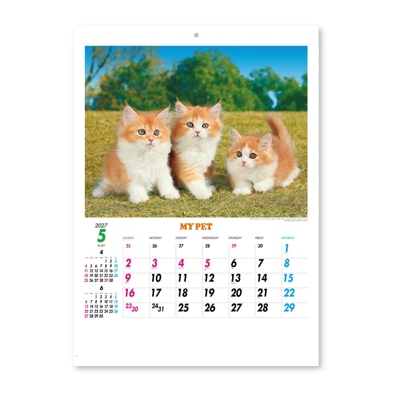 New Japan Calendar 2027 Wall Calendar My Pet NK109