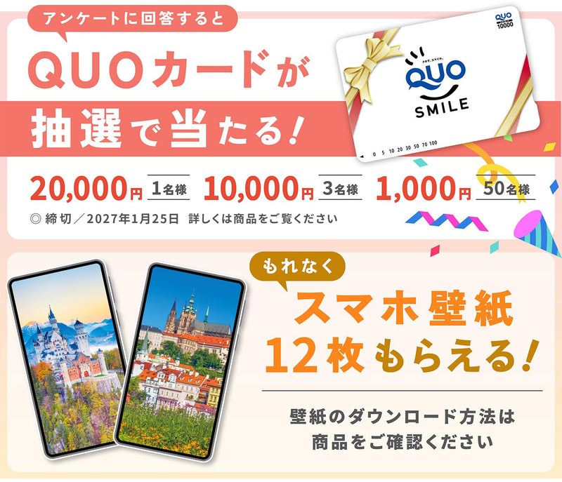 Shashin Koubou Calendar 'Beautiful Castles & Palaces in Europe' 2027 Wall Calendar (with Transparent Holder)