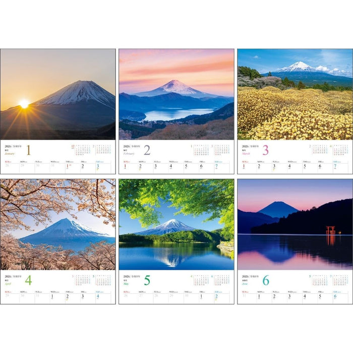 JTB Calendar The peak of Japan, Mt. Fuji 2026 Wall Calendar