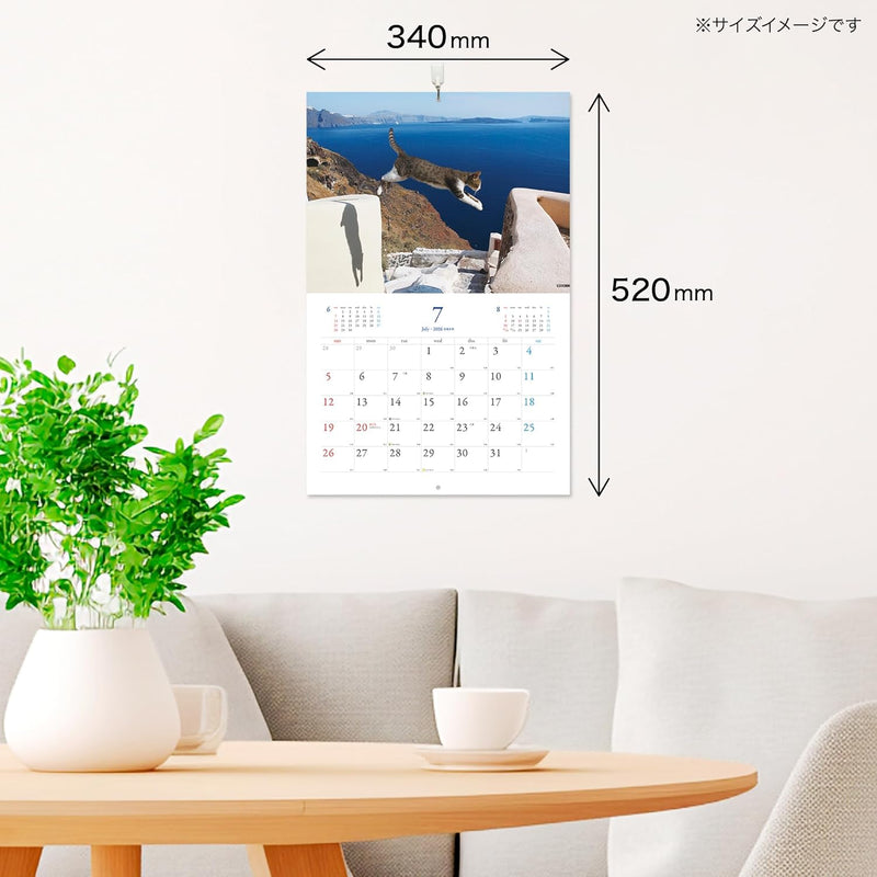 Mitsuaki Iwago World Cat Calendar 2026 (Monthly / Wall Calendar)