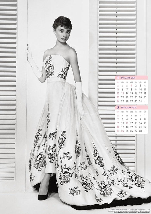 Try-X 2025 Wall Calendar Audrey Hepburn CL-341 B2