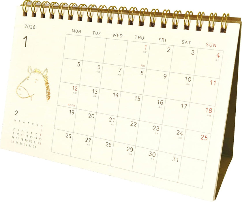 EL COMMUN MATOKA 2026 Desk Calendar Tickle CAL-150