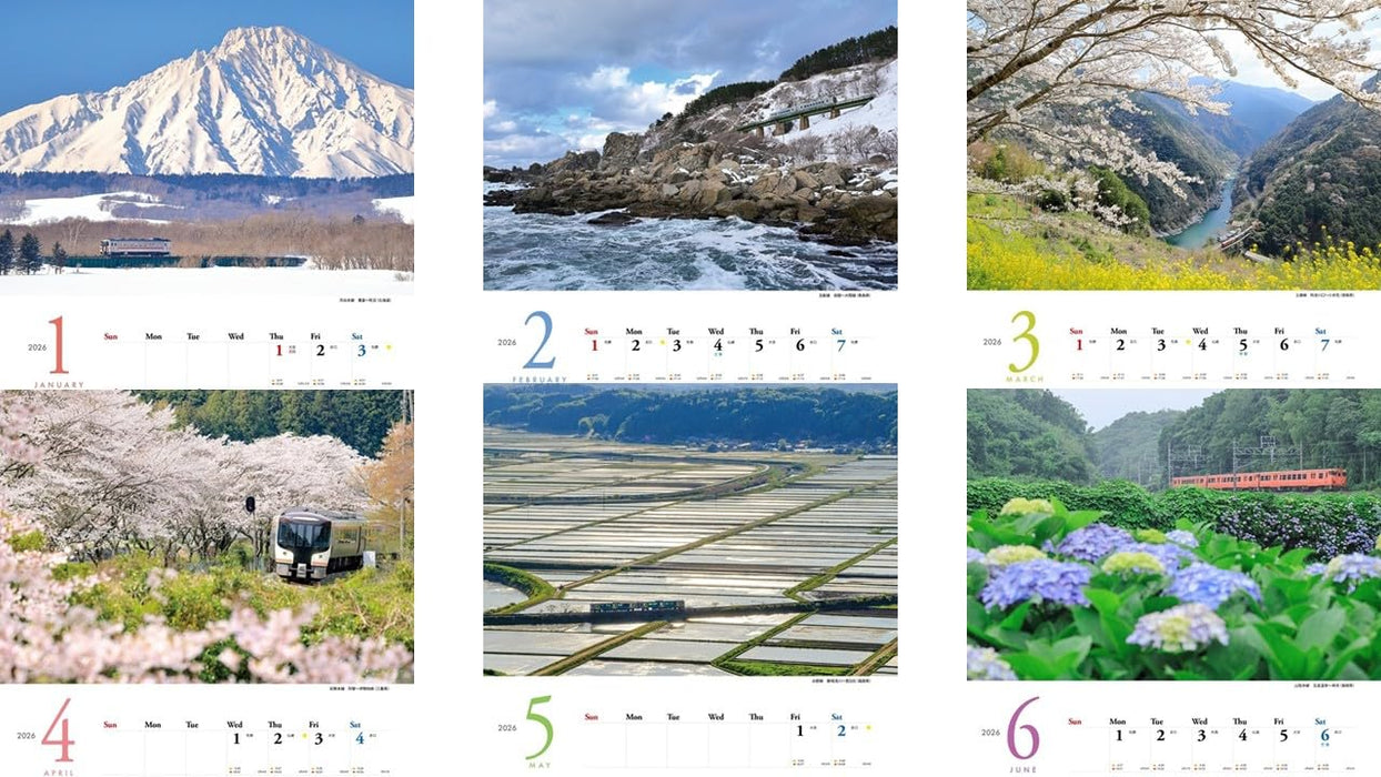 2026 Four Seasons and Railway Calendar