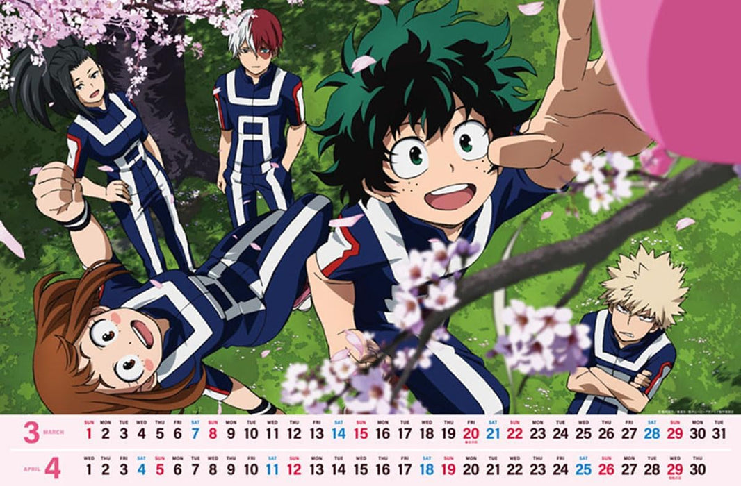 Ensky TV Anime 'My Hero Academia' 2026 Wall Calendar B3 CL-021
