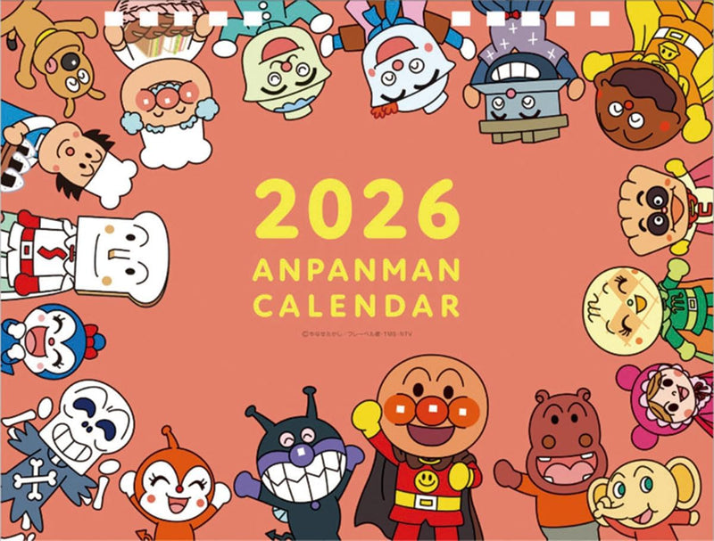 Anpanman 2026 Desk Calendar 15 x 20cm CL-006