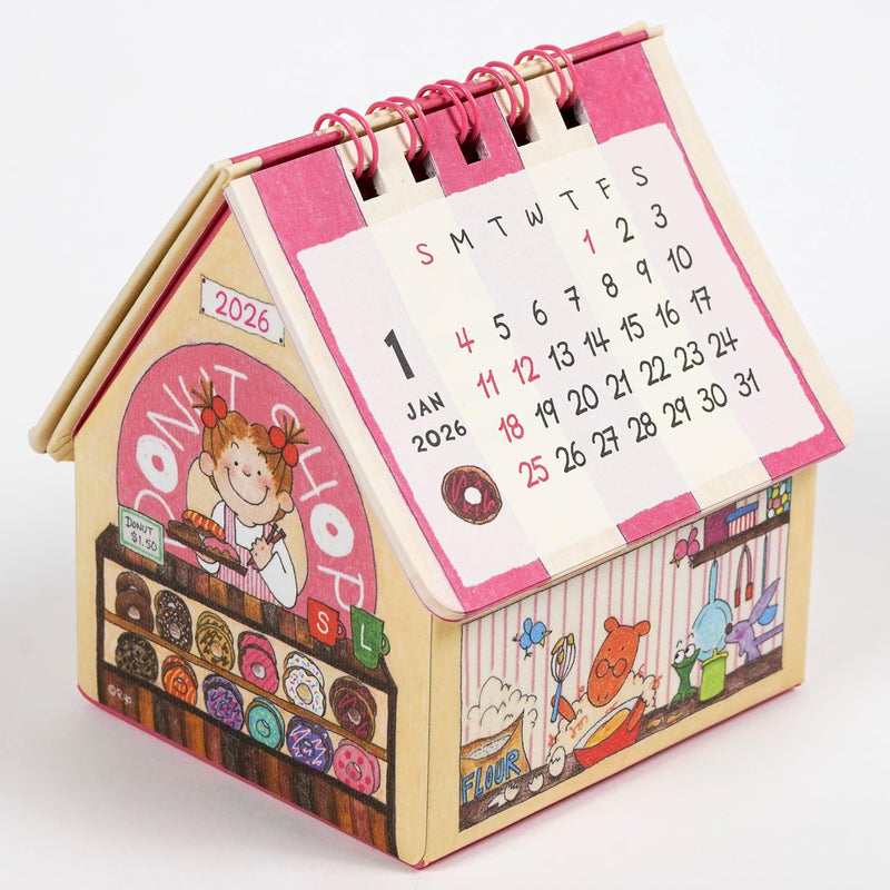 Greeting Life 2026 Desk Calendar House Box COCO and Wondrous Gang C-1733-RY