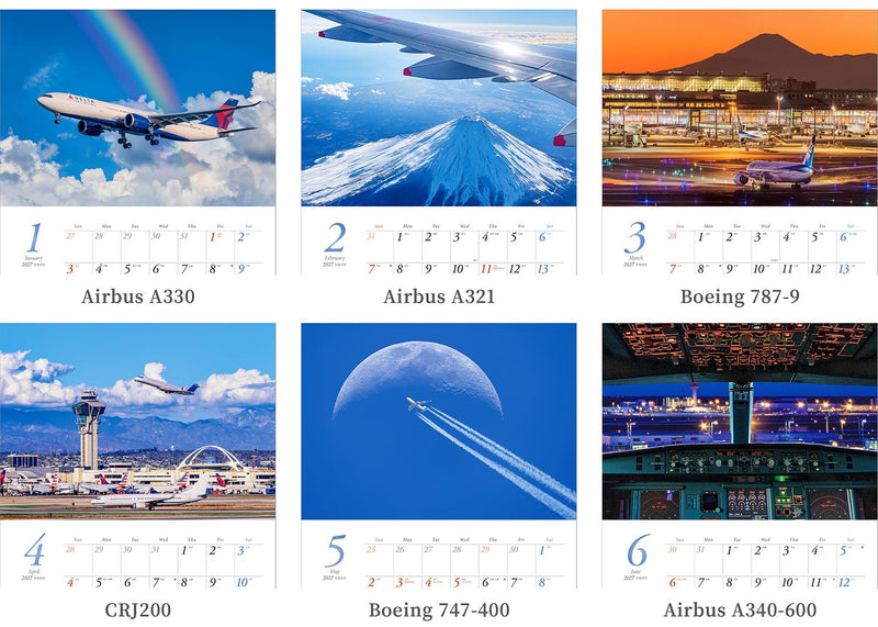 Shashin Koubou Jetstream 2027 Wall Calendar 300 x 420mm (with Transparent Holder)