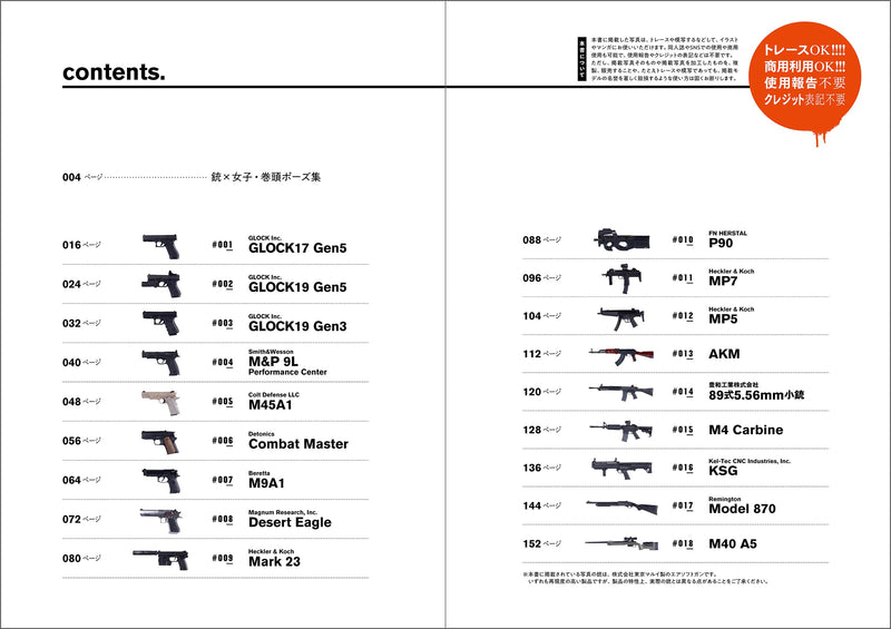 Guns & Girls Pose Collection for Drawing Illustrations and Manga