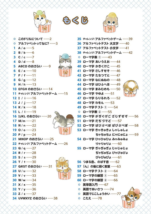 mofusand Learning Drill: Alphabet & Romaji