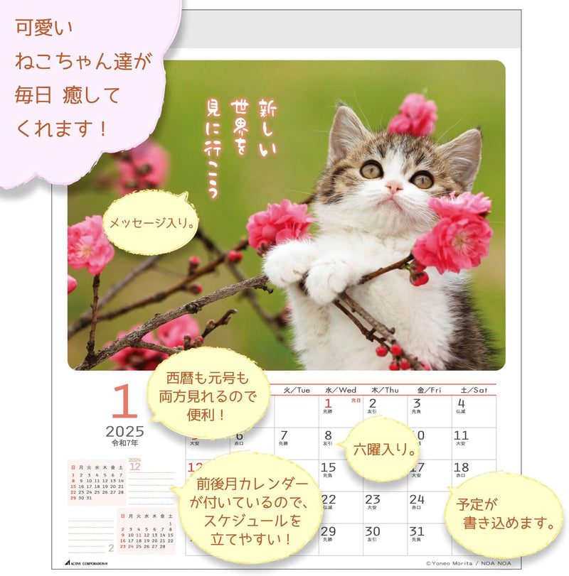 Active Corporation 2025 CAT Wall Calendar 25ACL-02