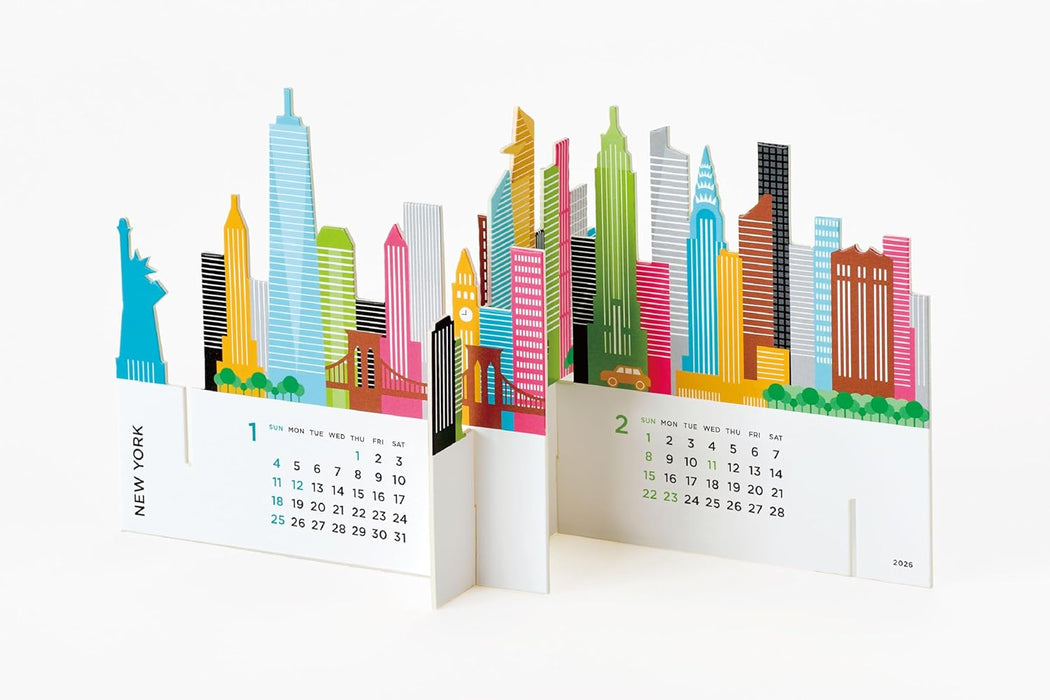 good morning 2026 desk calendar city 2302