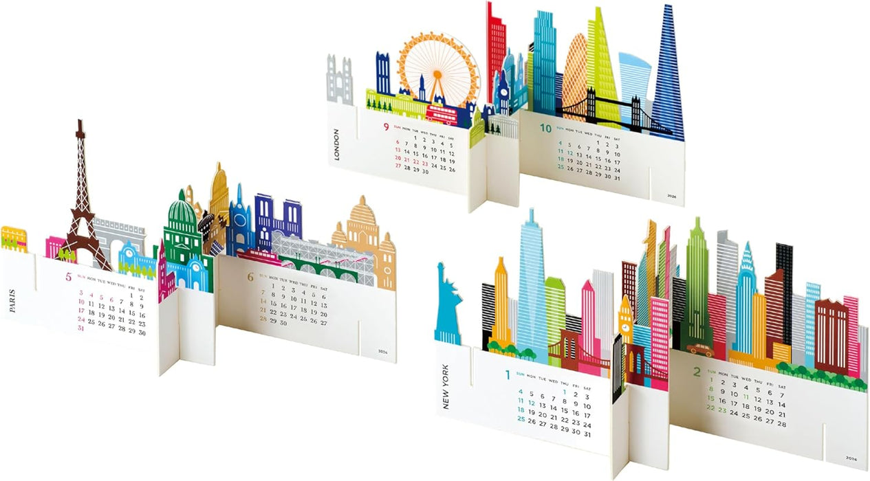 good morning 2026 desk calendar city 2302