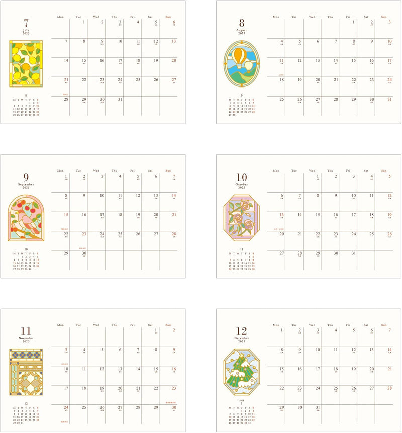 EL COMMUN MATOKA 2025 Desk Calendar Vetrata CAL-121