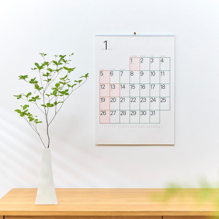 New Japan Calendar 2025 Wall Calendar Square Calendar Moji Monthly Table NK195