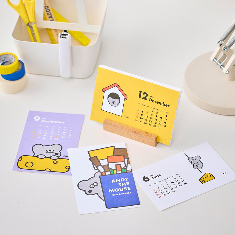 New Japan Calendar 2027 Desk Calendar Andy The Mouse Desk Calendar NK4220
