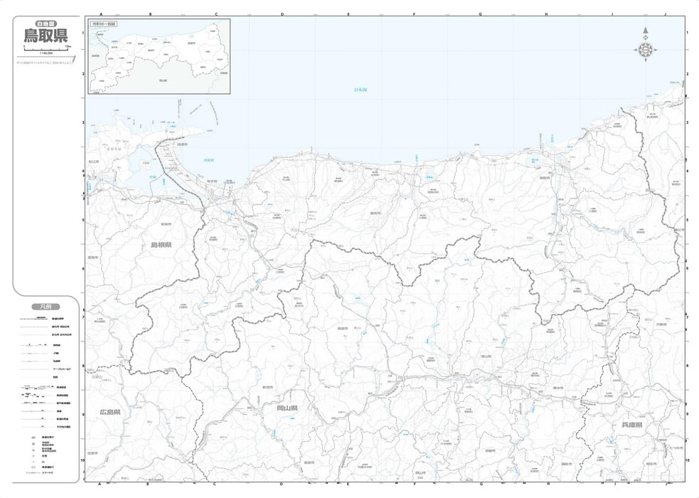 Prefecture Map Tottori (Prefecture Map 31)