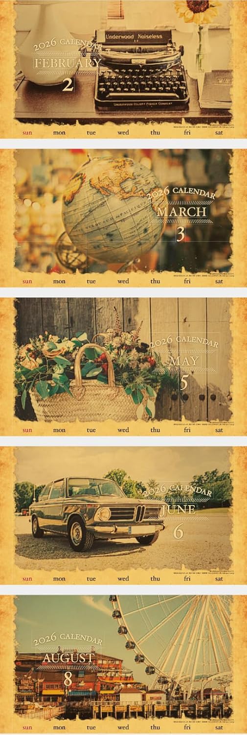 Antique Calendar 2026 Wall Calendar IC-703
