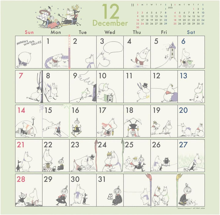 2025 Moomin Comic Design Calendar No.183