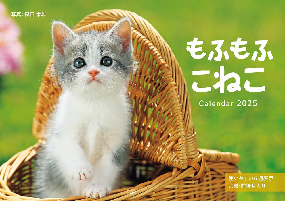 Calendar 2025 Mofu Mofu Koneko (Monthly/Wall Calendar) (Impress Calendar 2025)