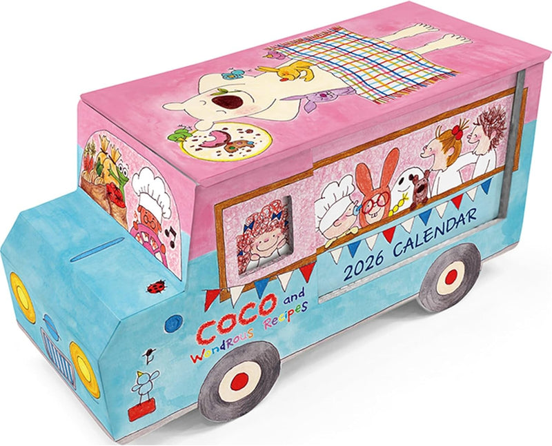 Greeting Life 2026 Desk Calendar Car Box COCO and Wondrous Gang C-1737-RY