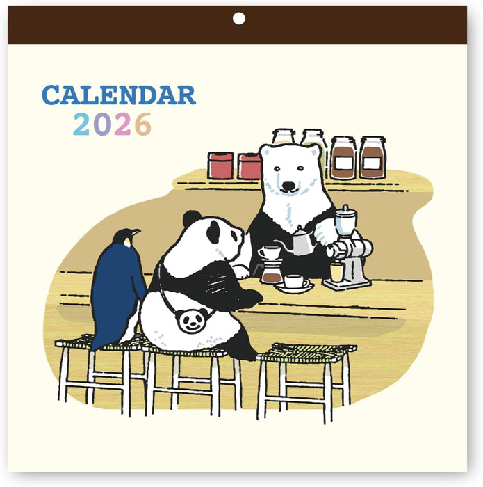 Gakken Sta:Ful 2026 Calendar Polar Bear Cafe (Shirokuma Cafe) Wall Calendar AM14006